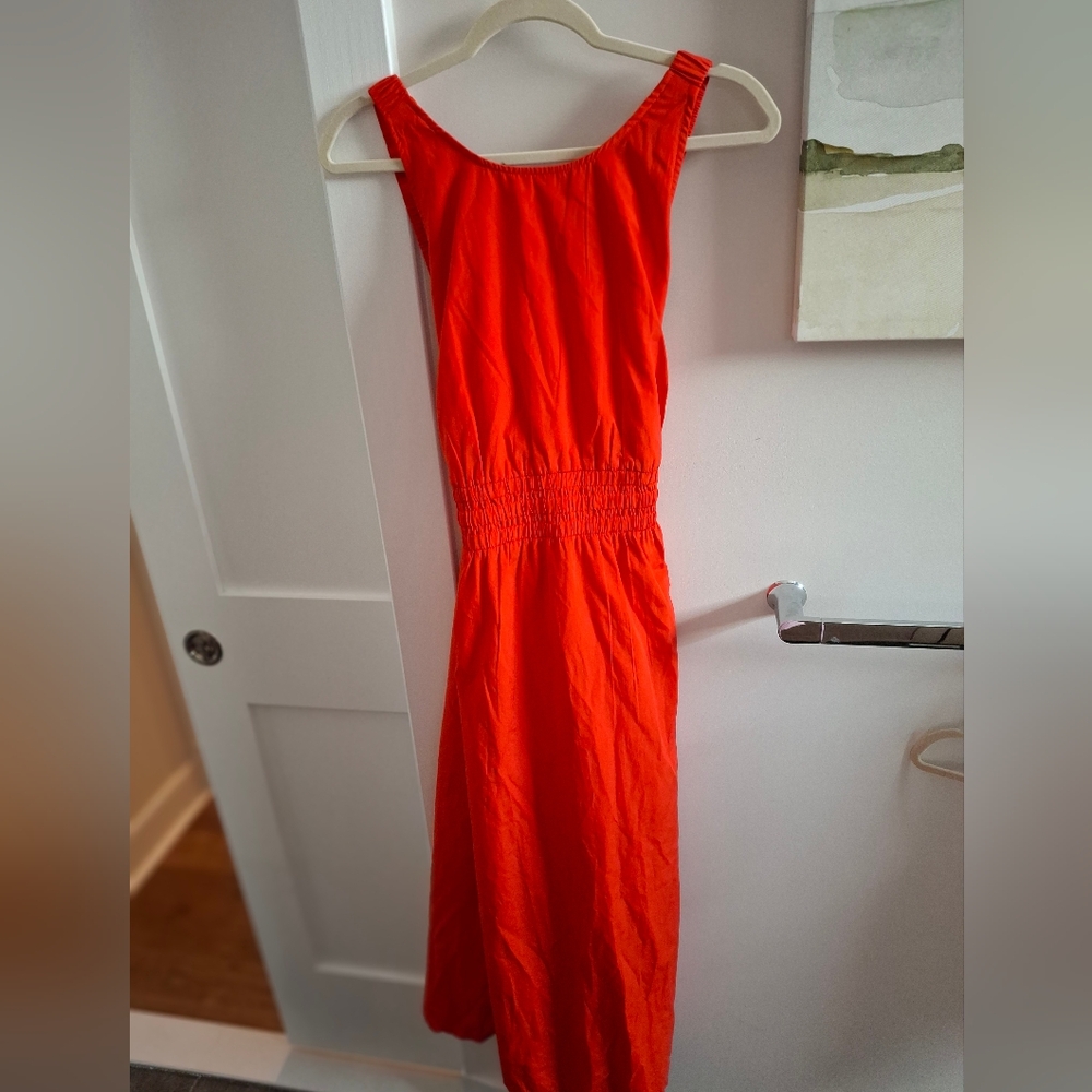 a new day Strapless Orange Red Dress